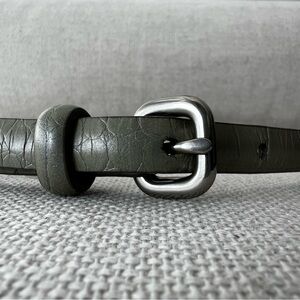 CLUB MONACO Gray Snake Leather Belt